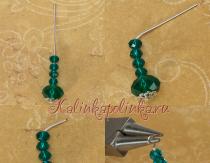Long earrings made of beads and cone caps How to make earrings with your own hands from beads