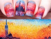 Art design of nails from a master and at home Art painting of nails