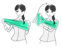 How to wear a scarf collar correctly