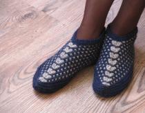 How to knit slippers with knitting needles