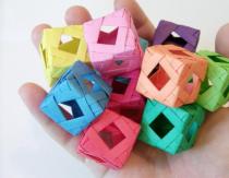 DIY valentine (origami): diagram and description Making voluminous valentines at home
