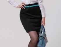 What types and styles of women's skirts are there, their names and photos Straight skirts of French length